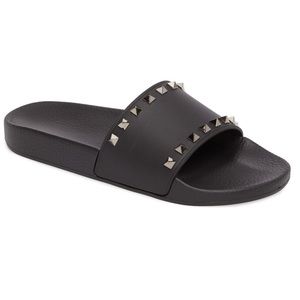 Valentino rockstud slide sandal